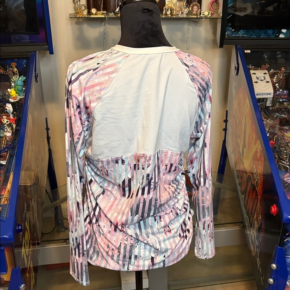 CALIA striped 1/4 zip up track style pullover XL - Picture 5 of 8